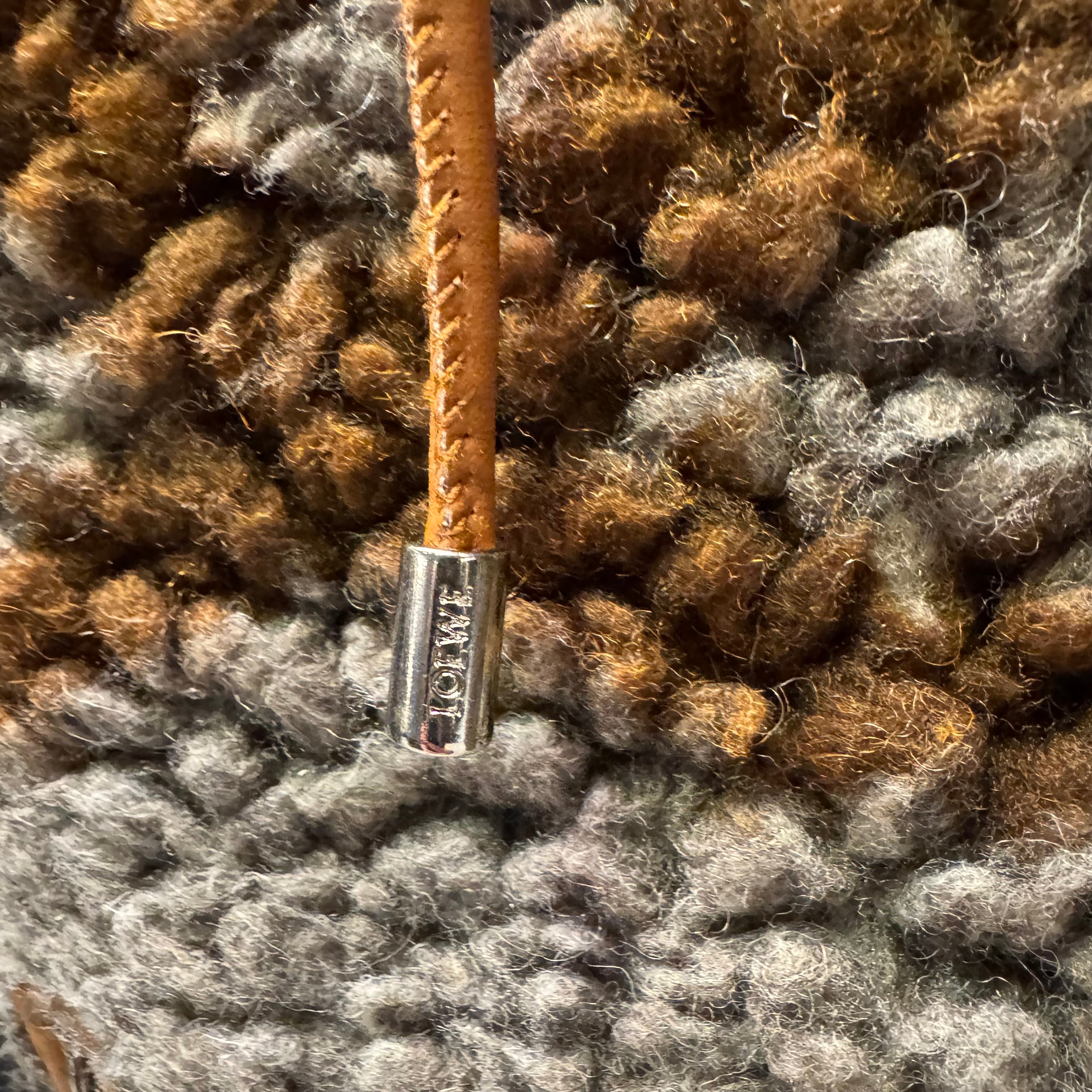 Loewe logo print hooded fleece jacket