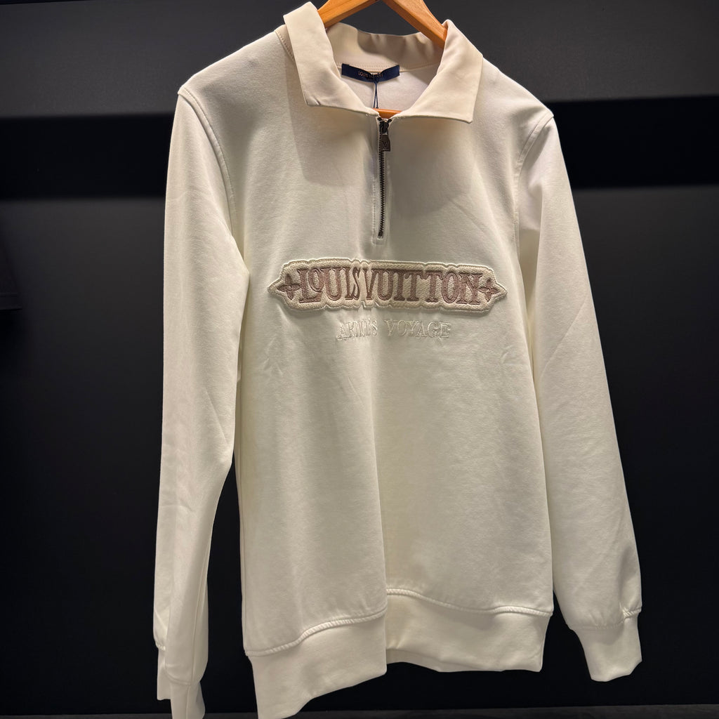 Louis Vuitton embellished half zip sweatshirt