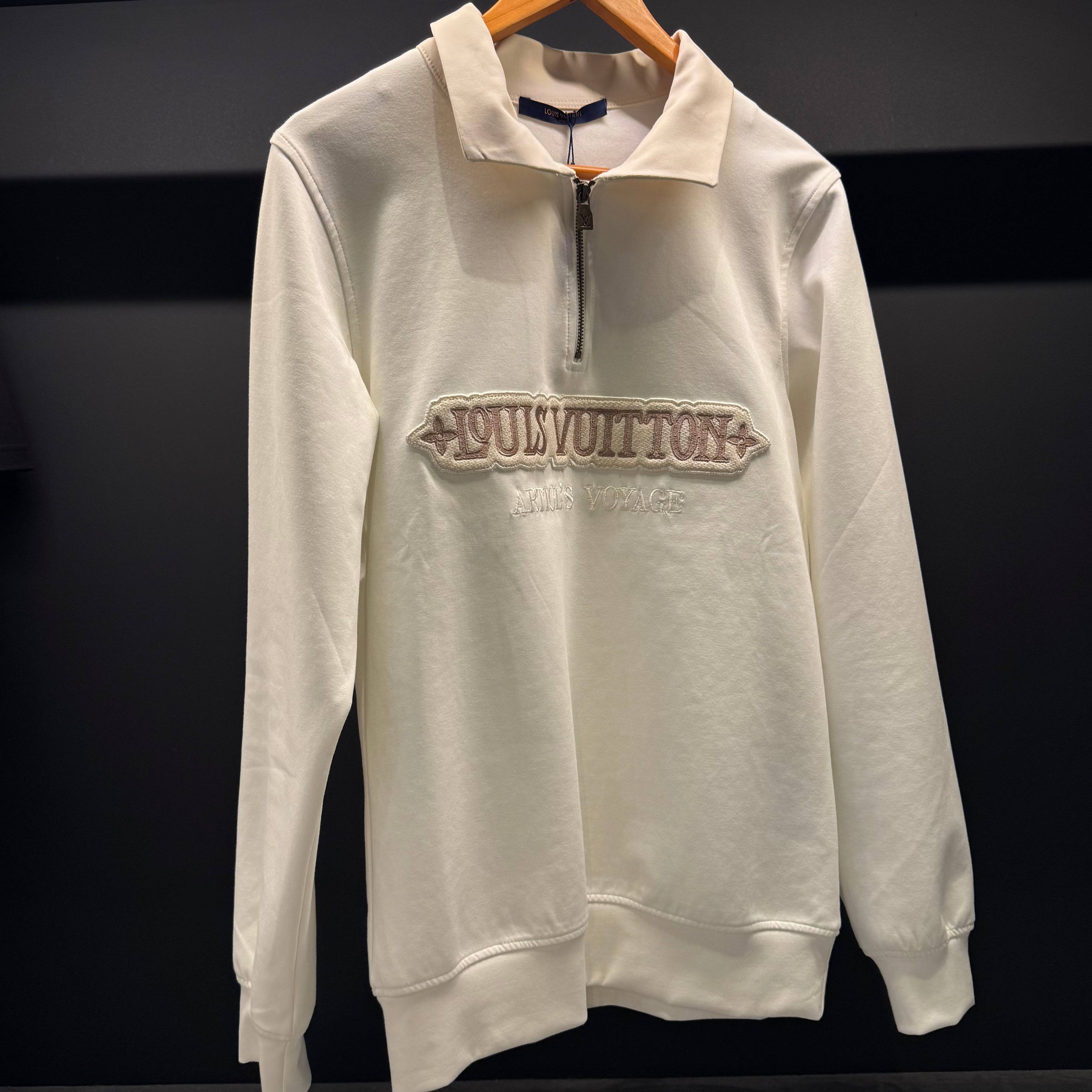 Louis Vuitton embellished half zip sweatshirt