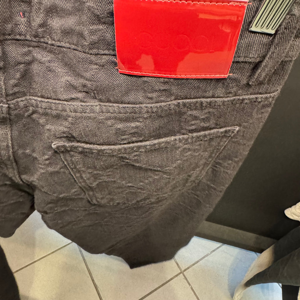 Gucci Monogram black denim pants