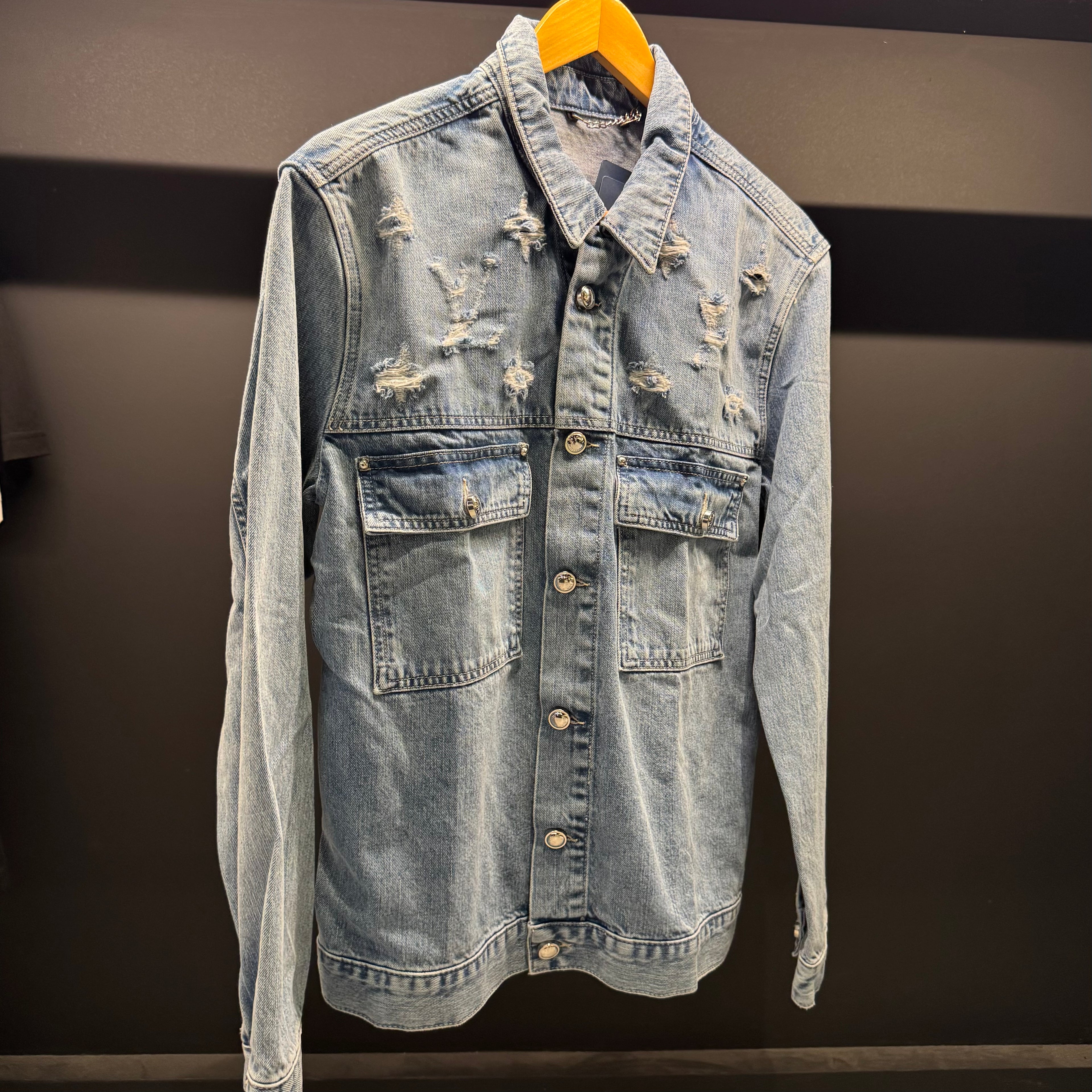 Louis Vuitton half monogram denim jacket
