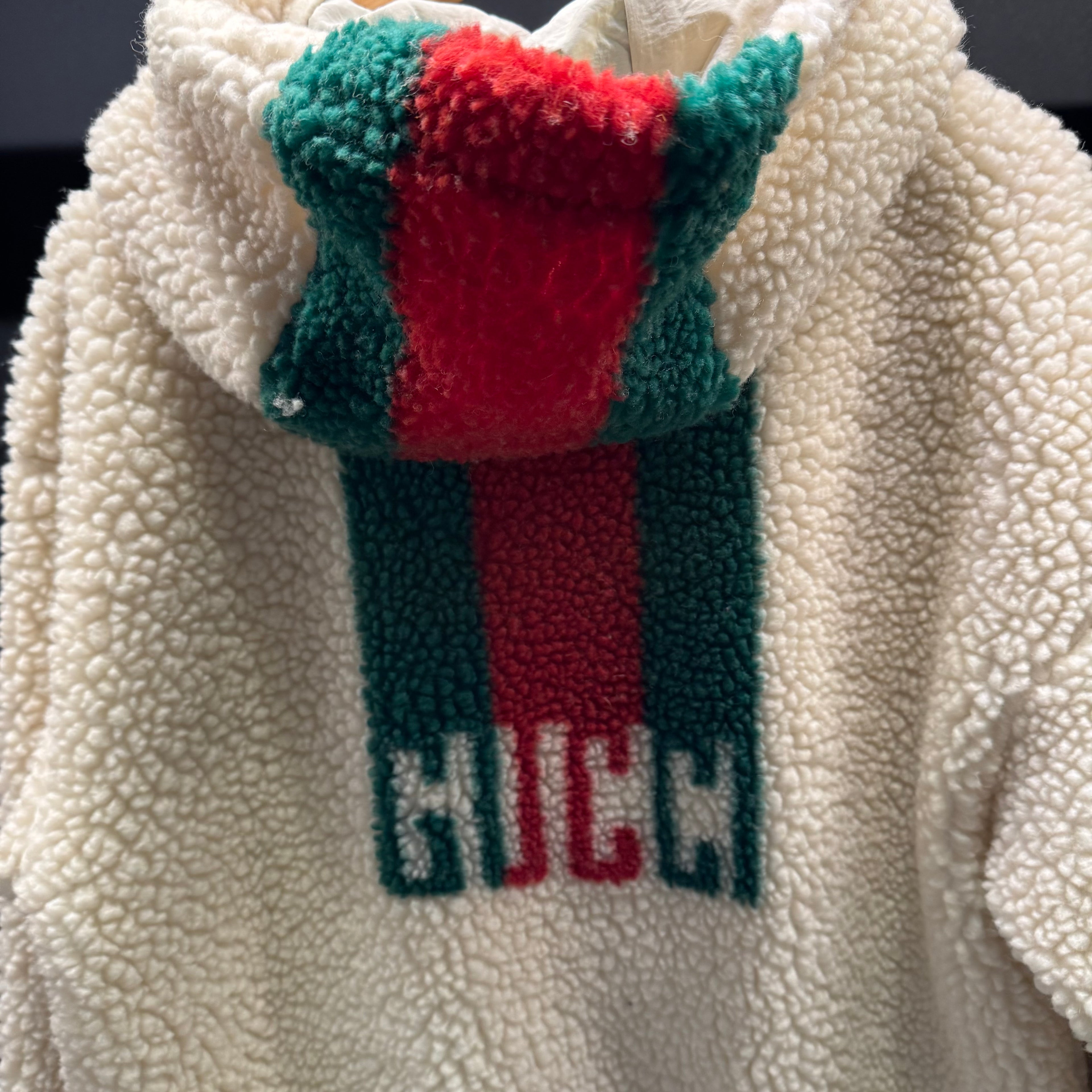 Gucci Web Stripe wool-blend fleece hoodie