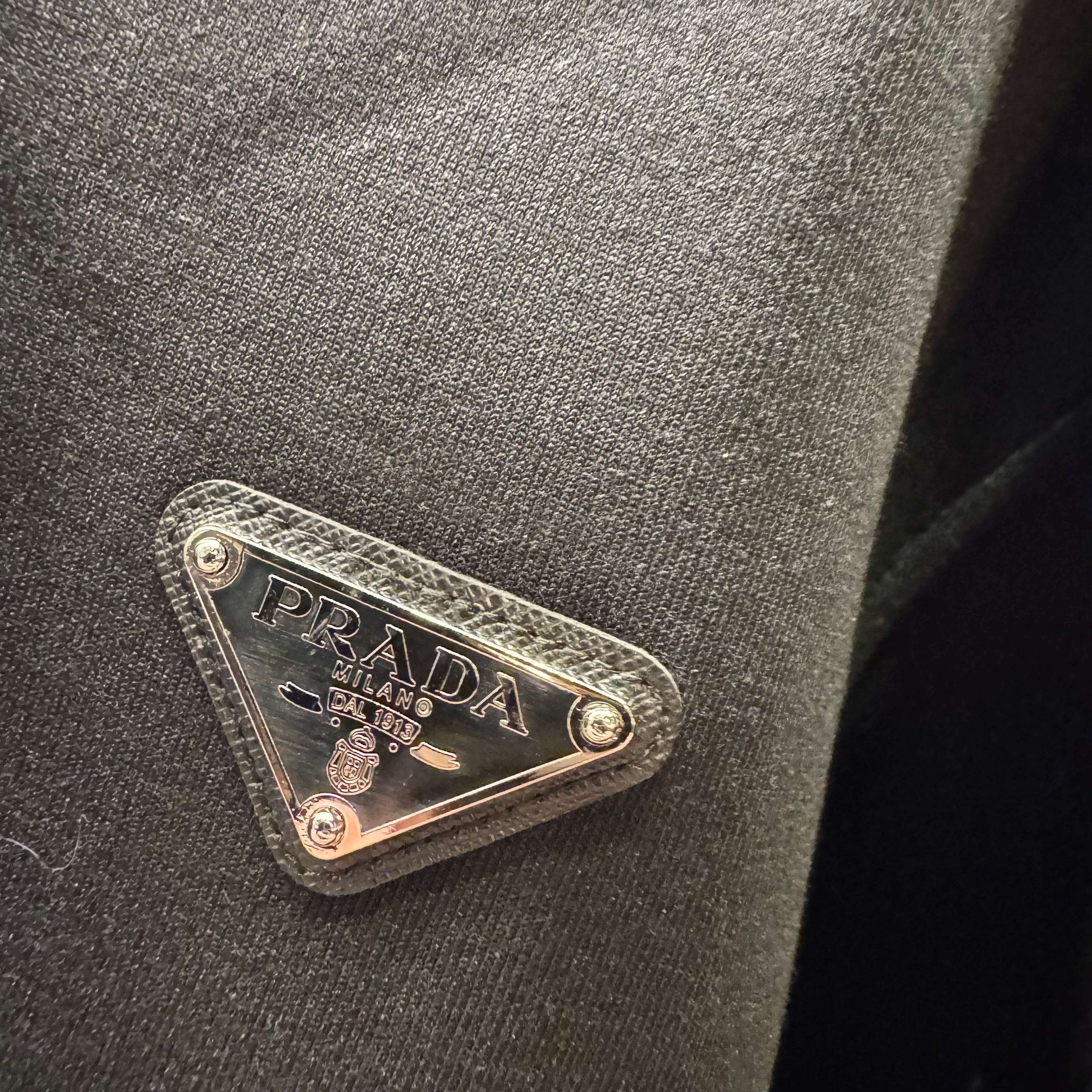 Prada hoodie half buttoned