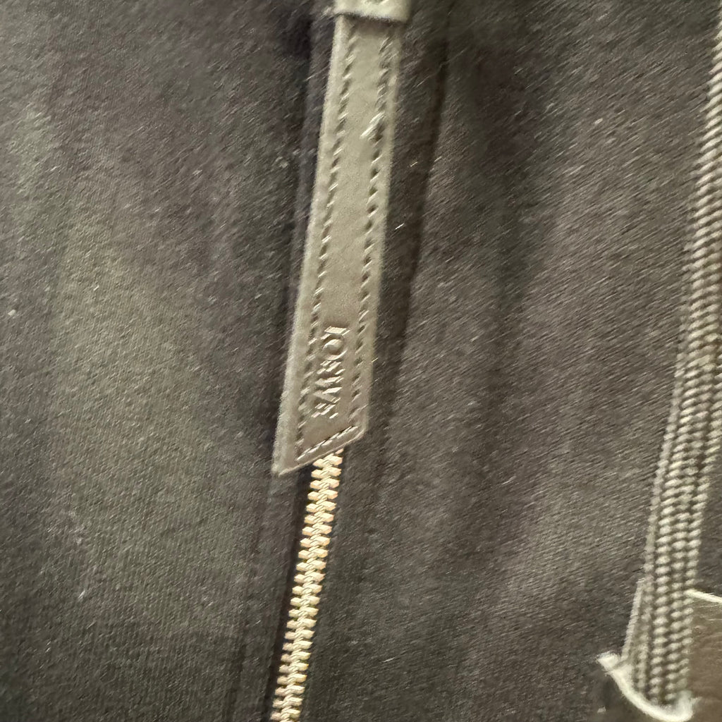 Loewe zipped hoodie with leather pocket