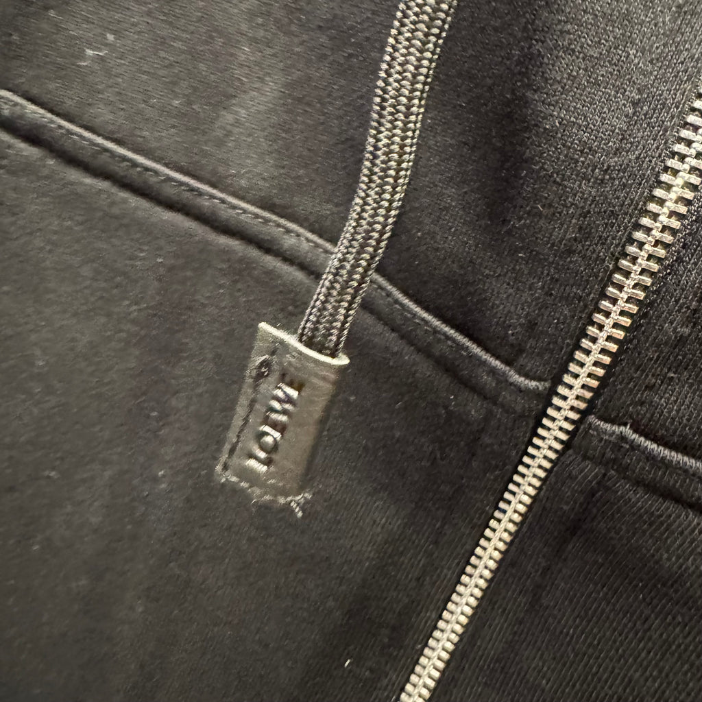 Loewe zipped hoodie with leather pocket