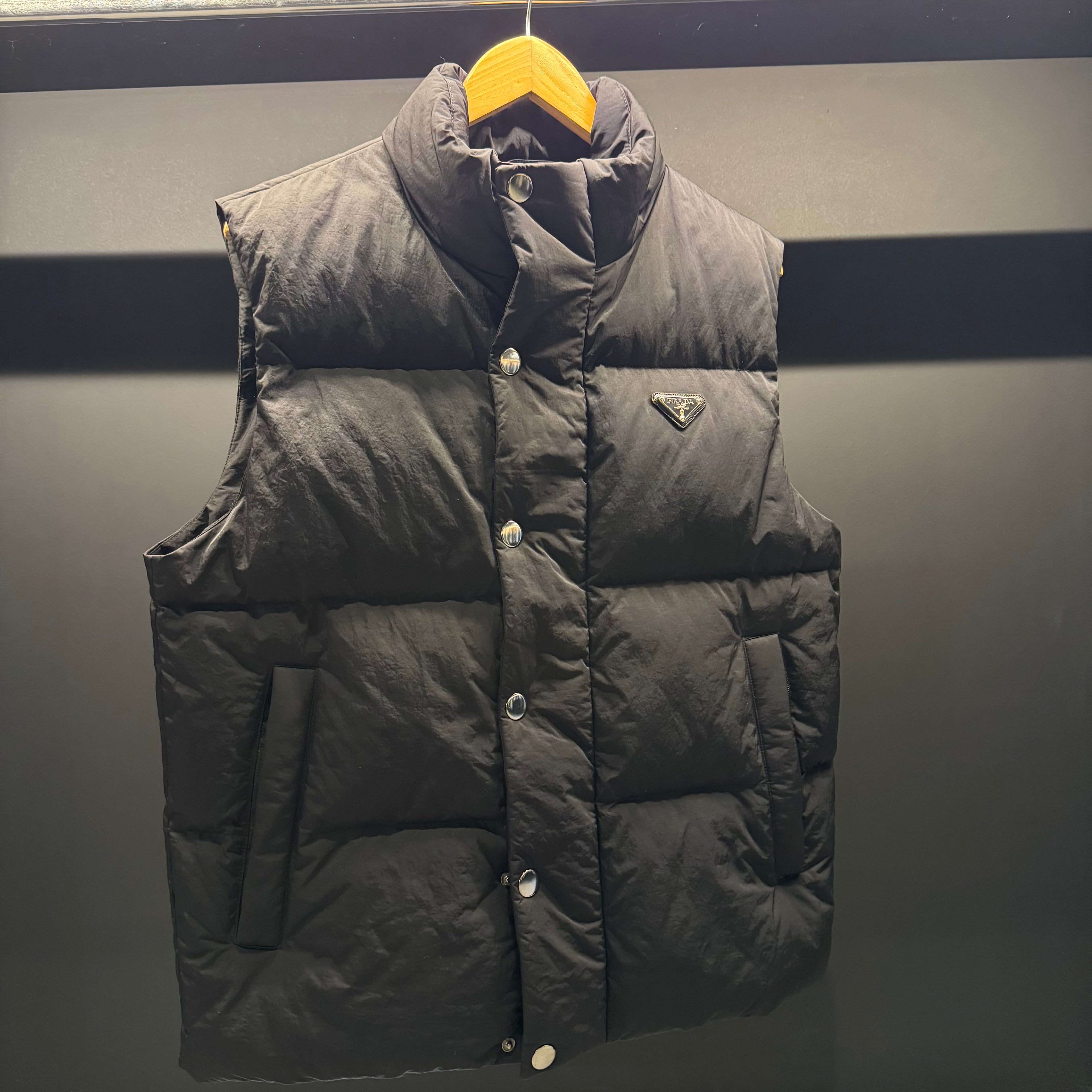 Prada technical fabric puffer vest