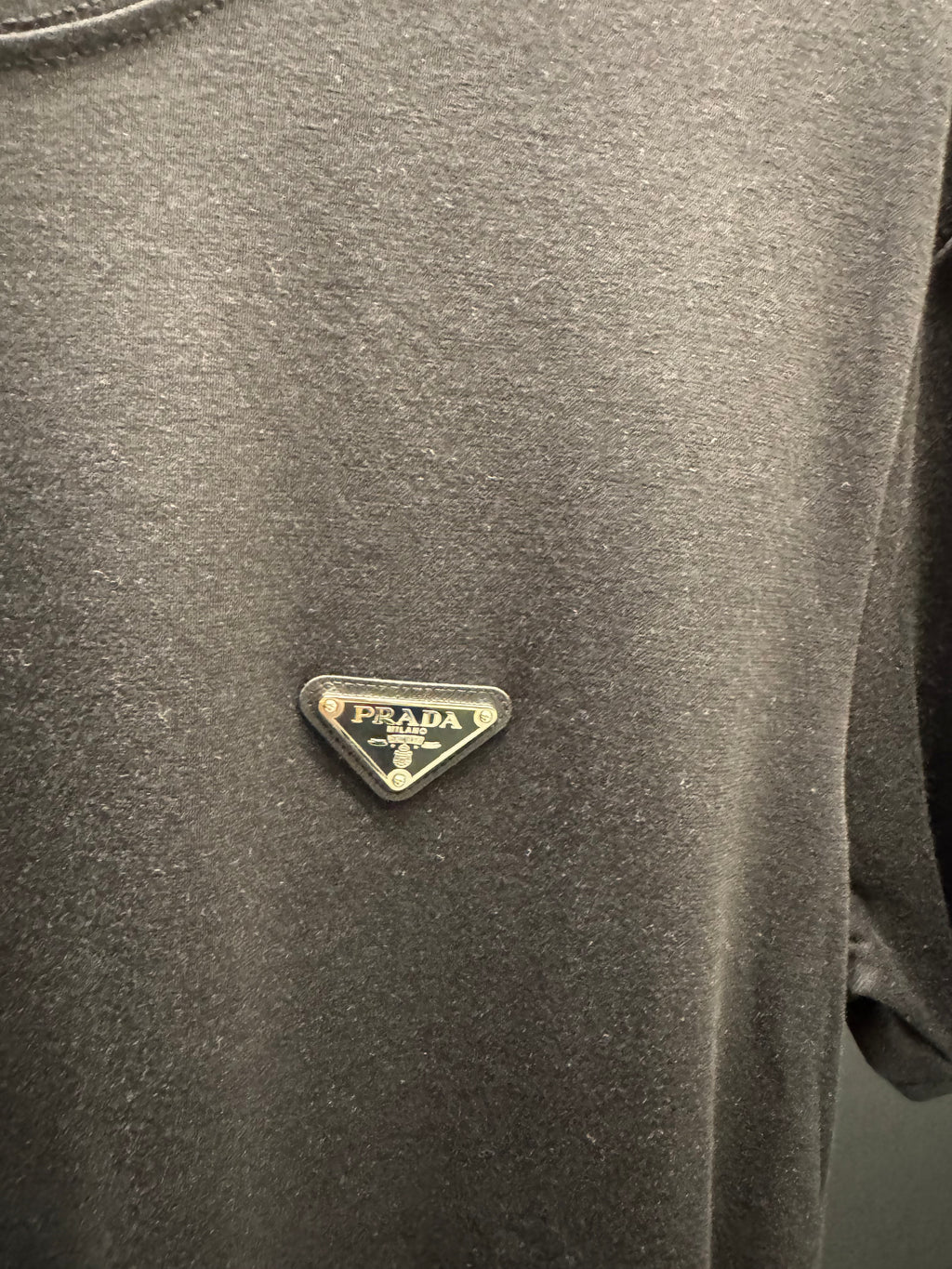 Prada triangle logo cotton Tshirt