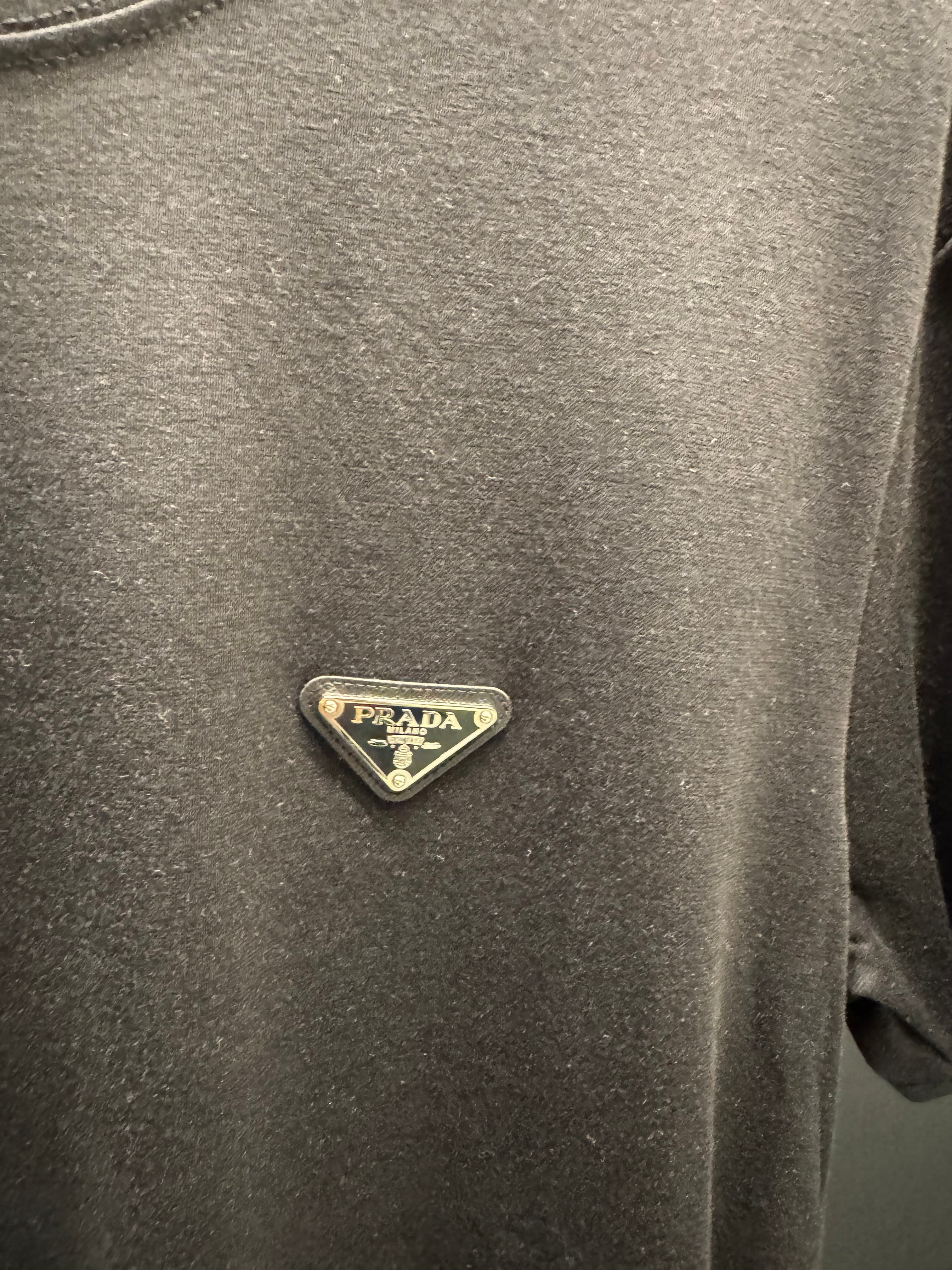 Prada triangle logo cotton Tshirt