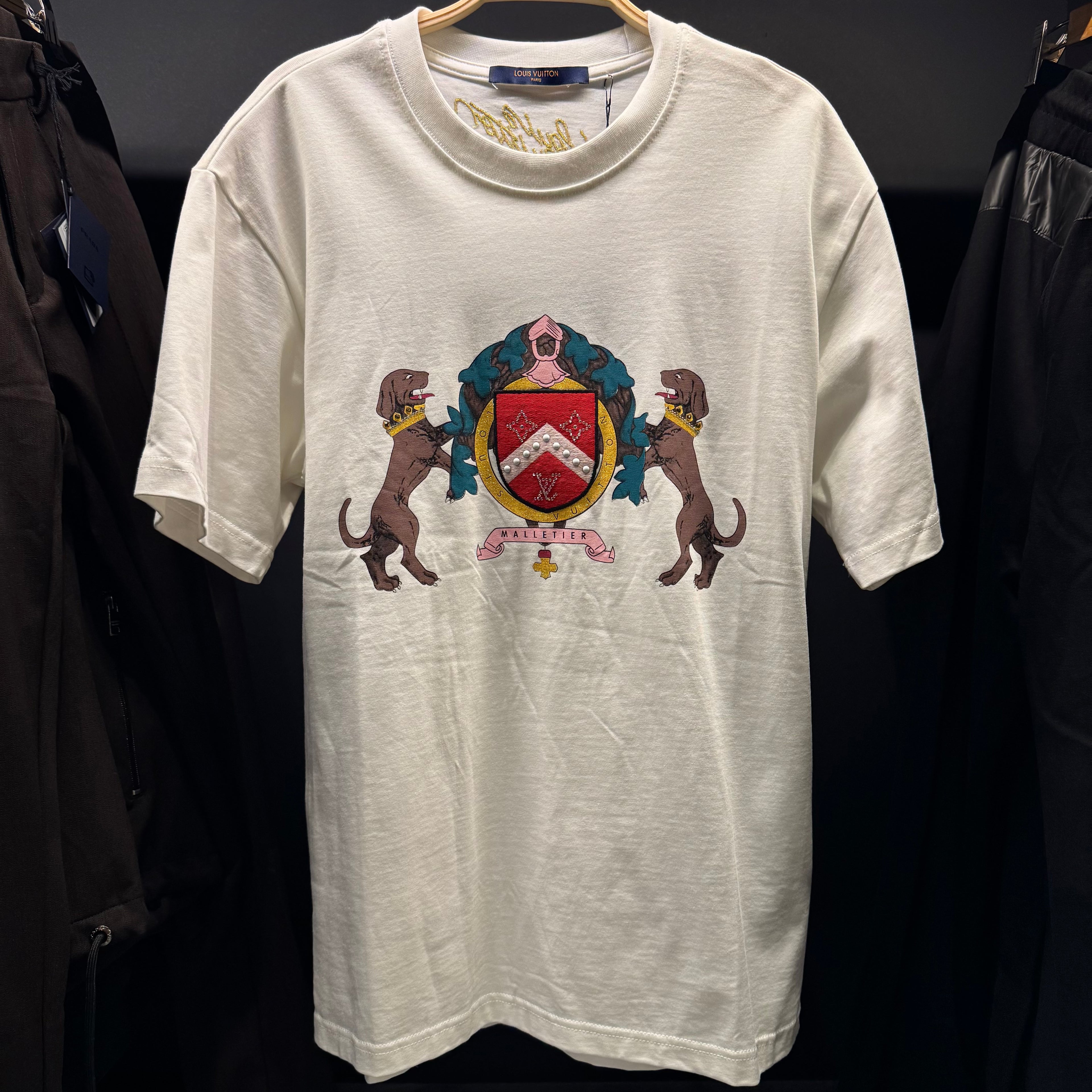 Louis Vuitton embellished cotton Tshirt