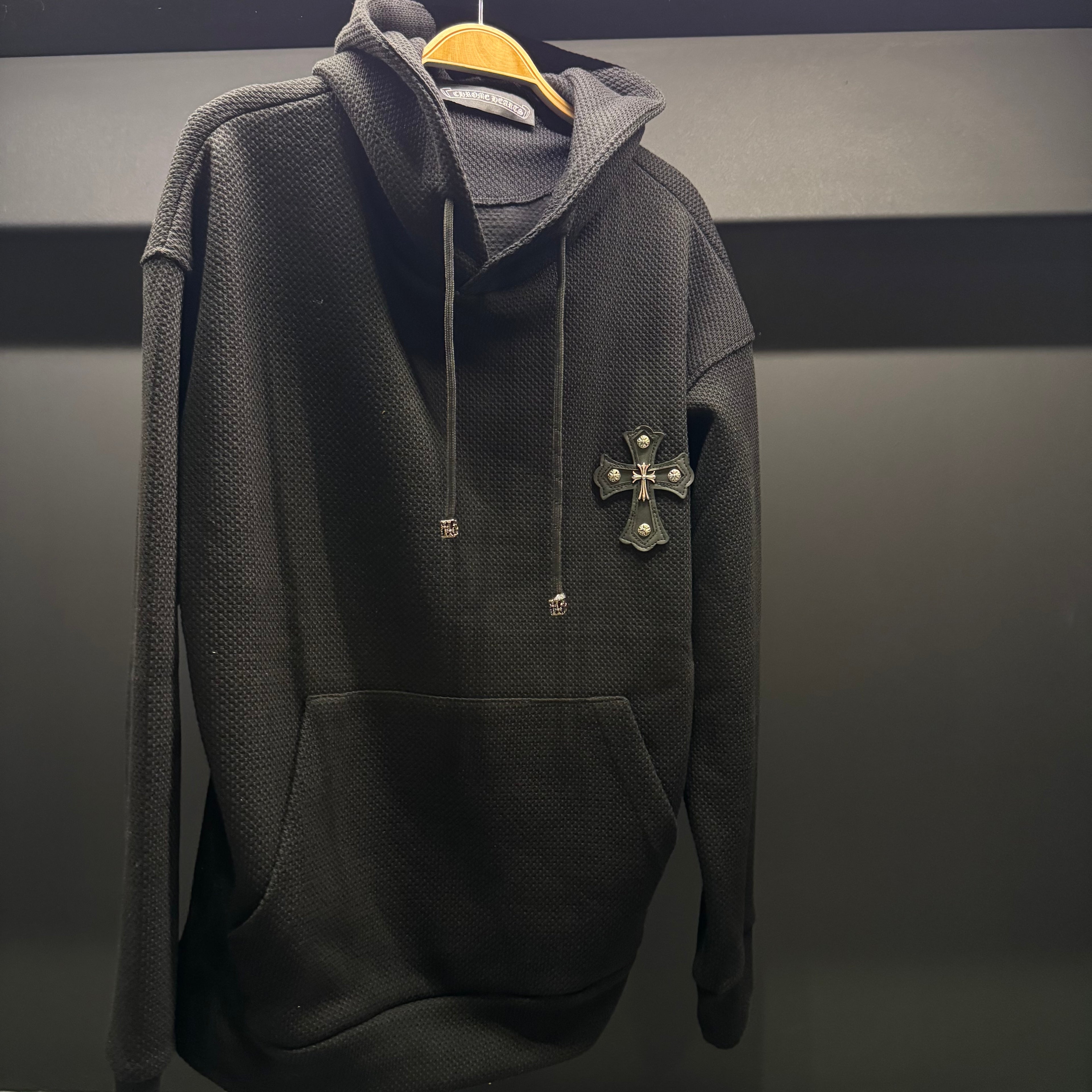Chrome Hearts embellished knitted hoodie