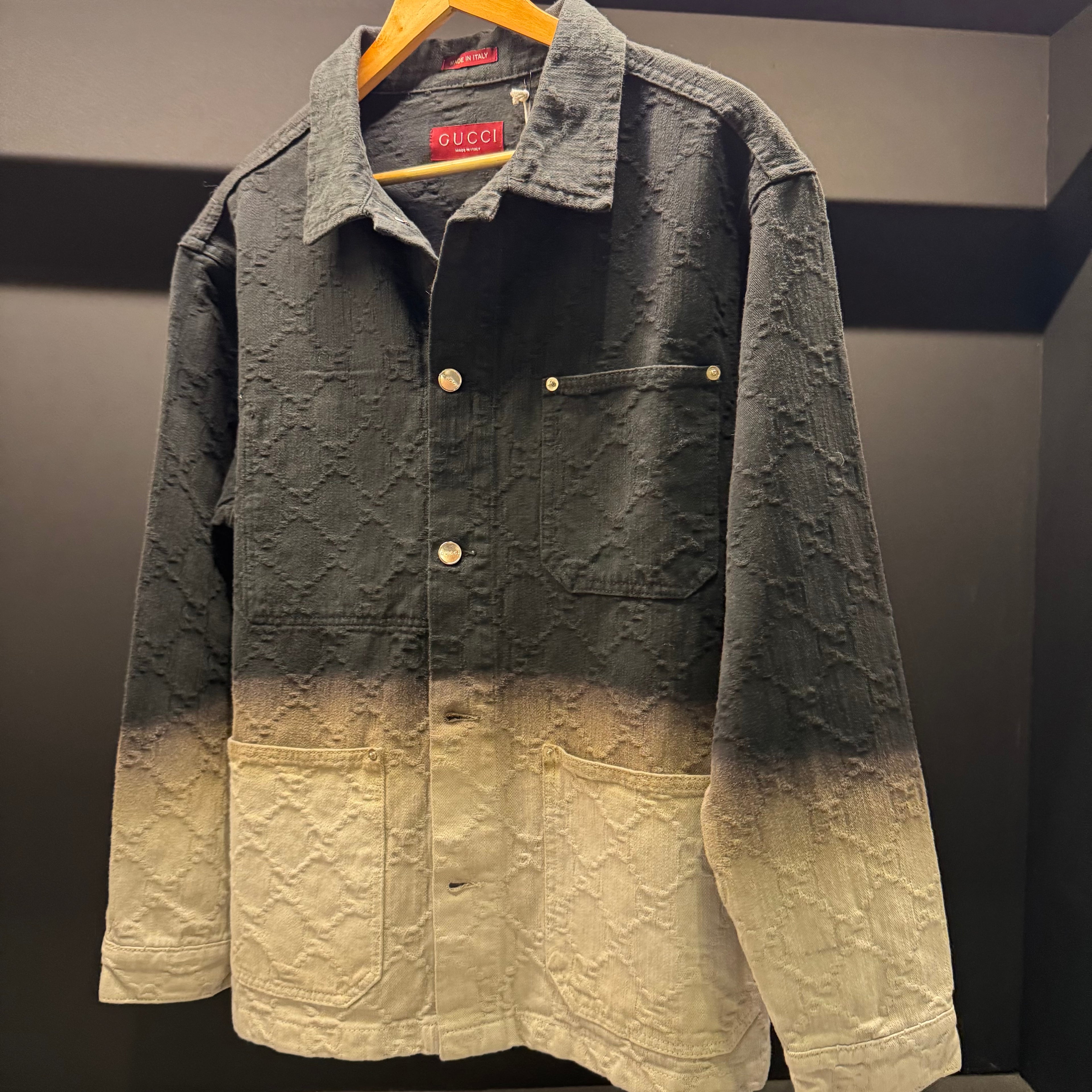 Gucci bleached monogram denim jacket