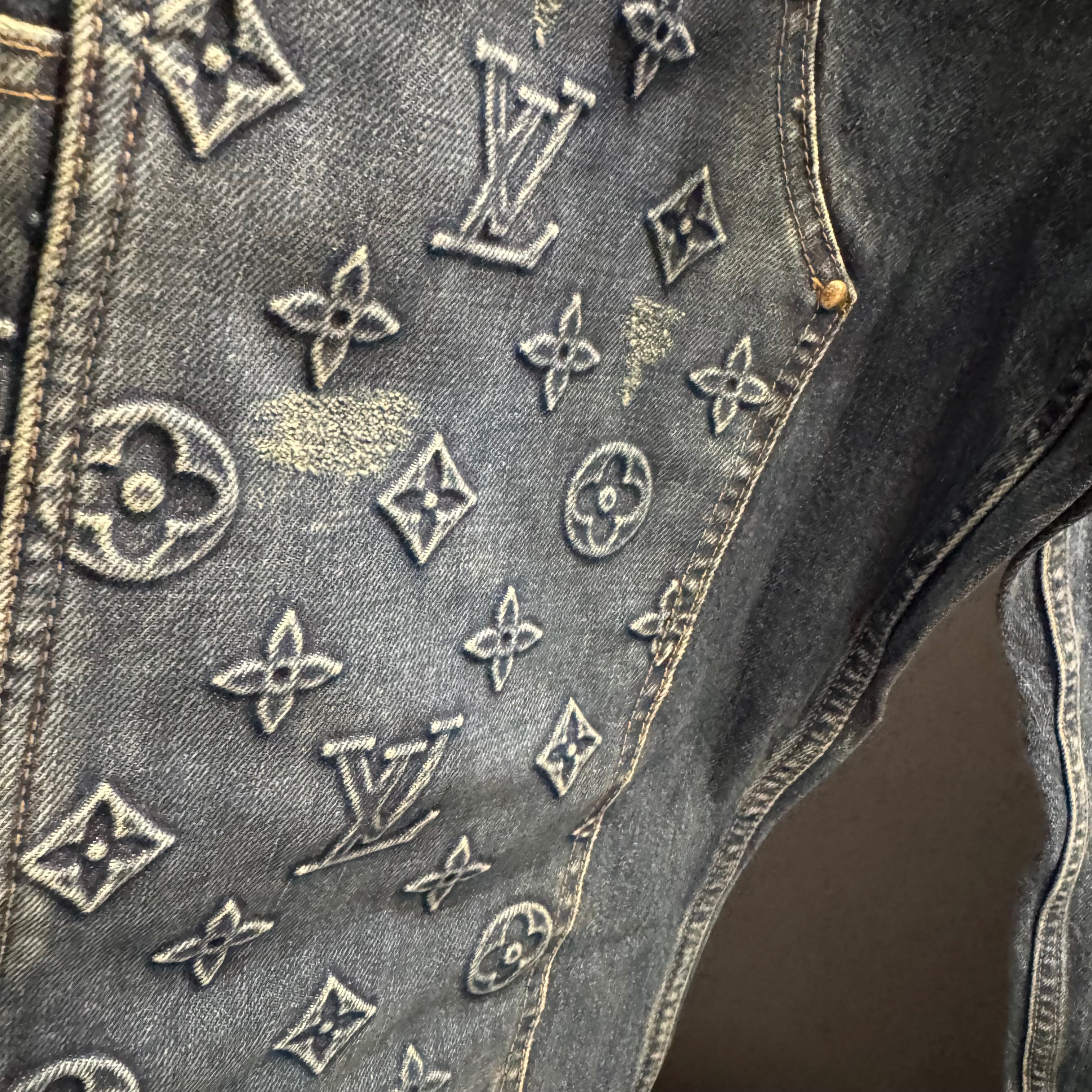 Louis Vuitton monogram denim pants