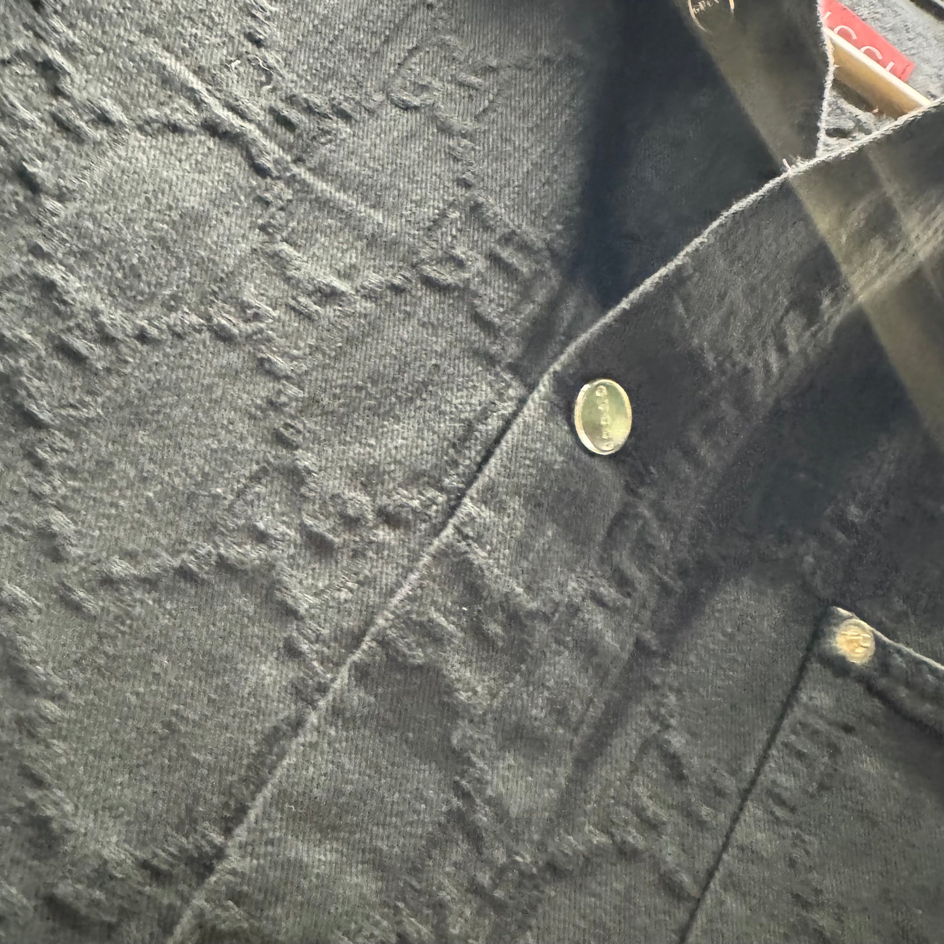 Gucci bleached monogram denim jacket