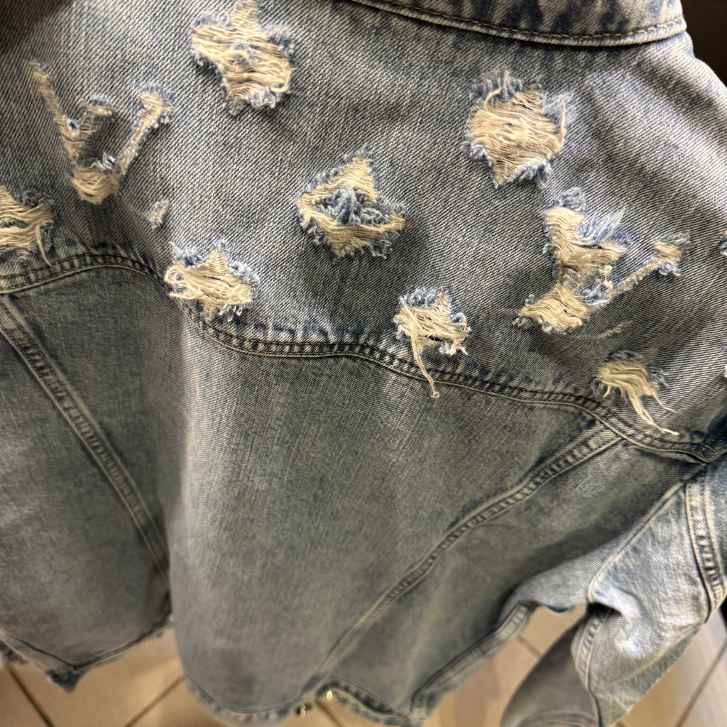 Louis Vuitton half monogram denim jacket