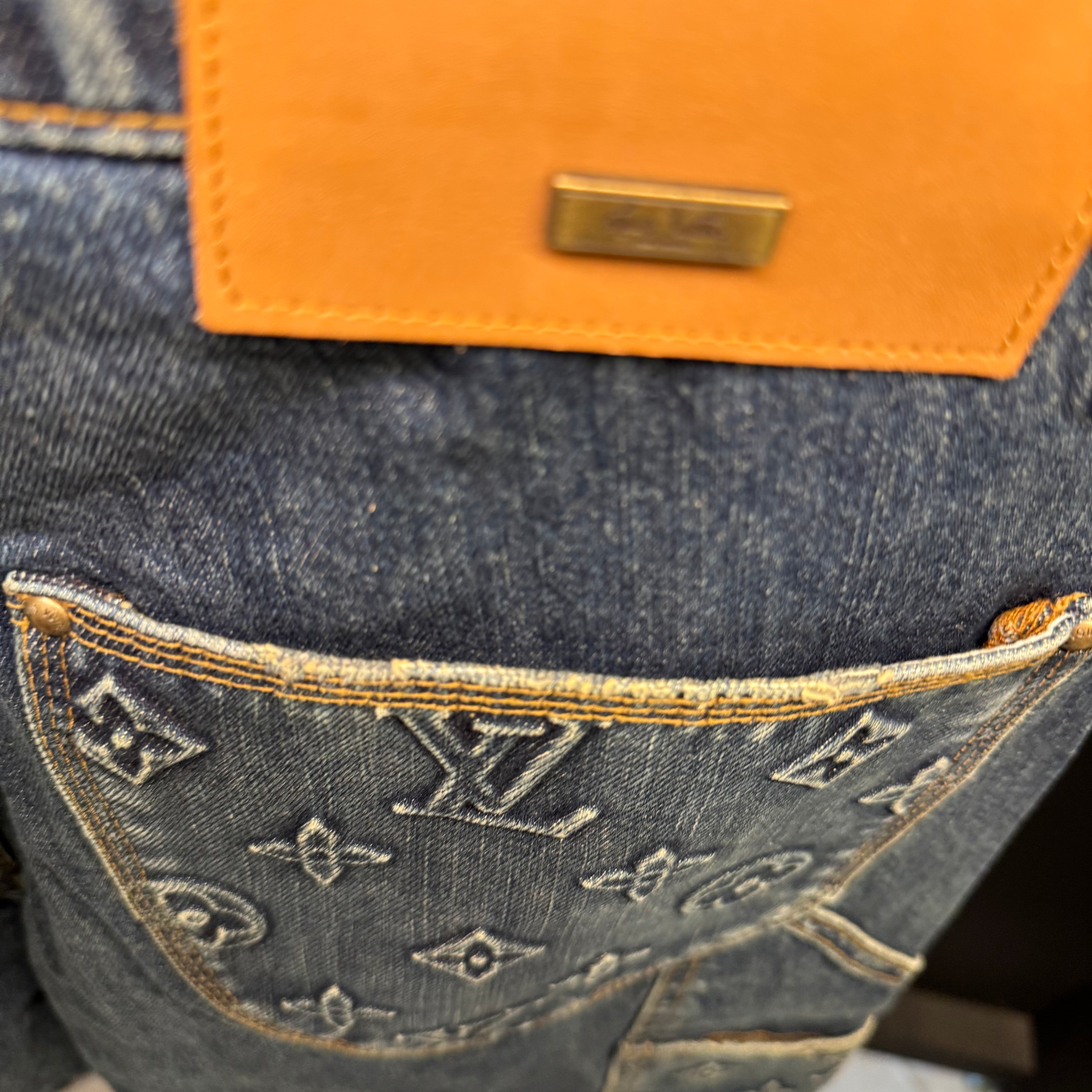 Louis Vuitton monogram denim pants