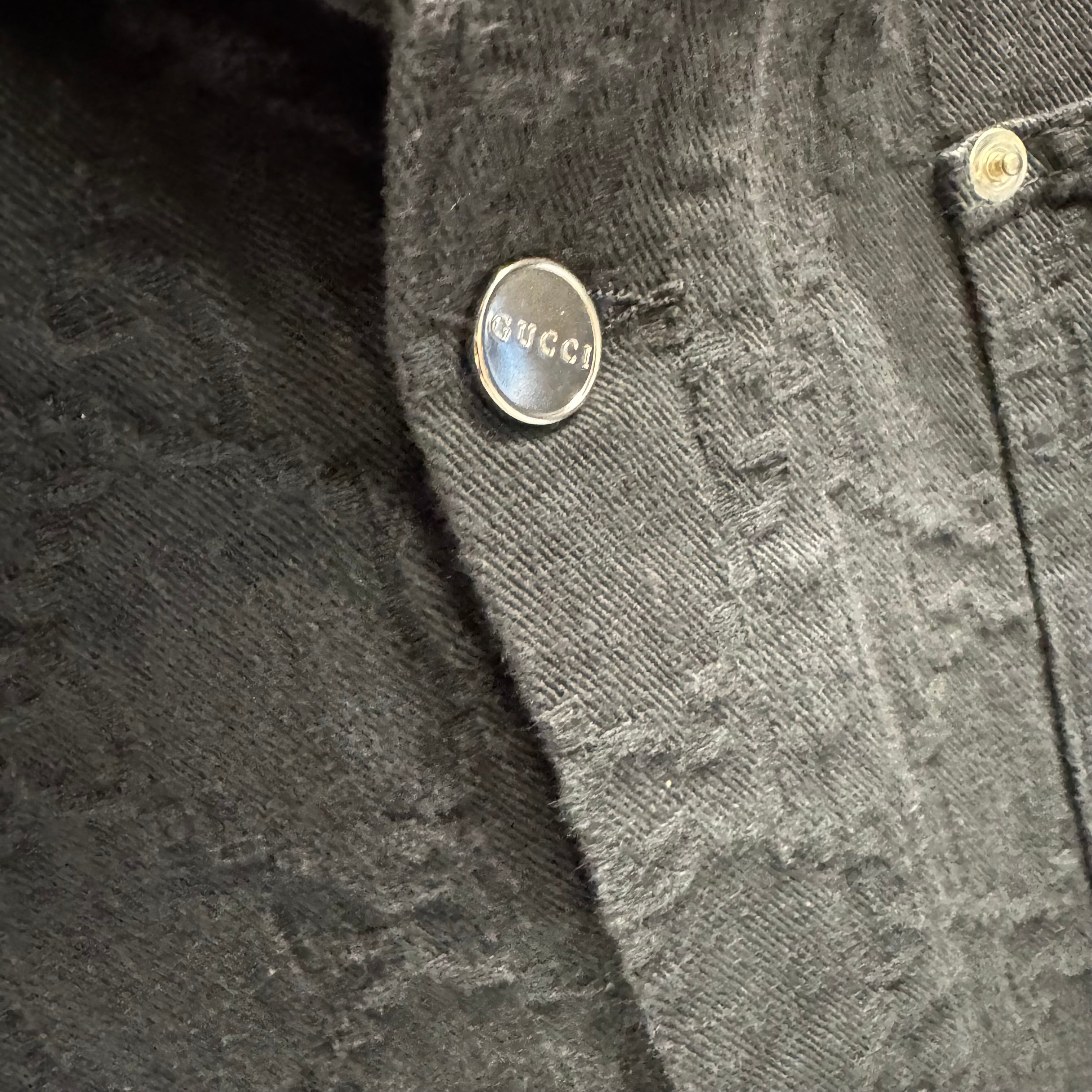 Gucci bleached monogram denim jacket