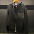 Loewe zipped hoodie with leather pocket