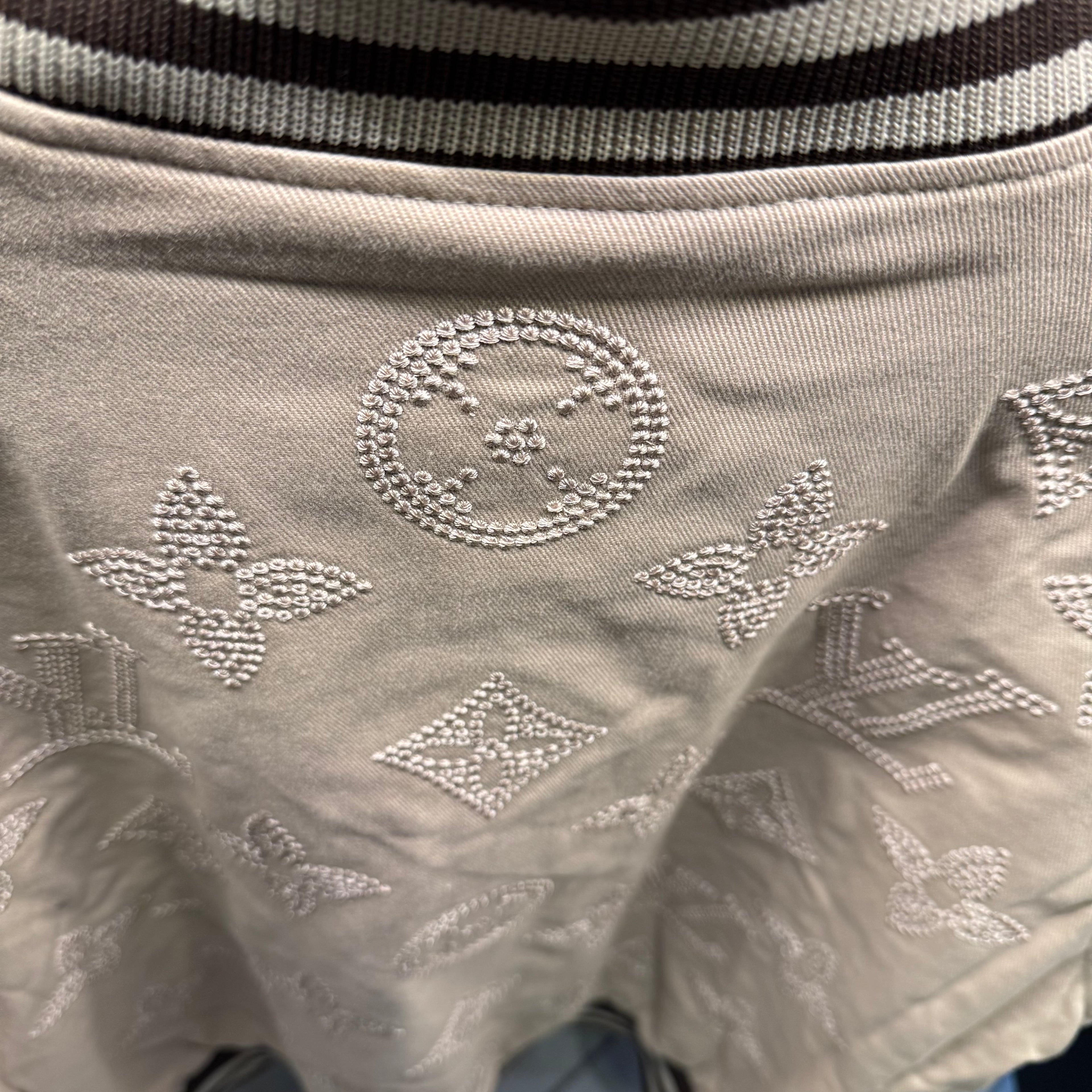 Louis  Vuitton monogram embroidered varsity jacket