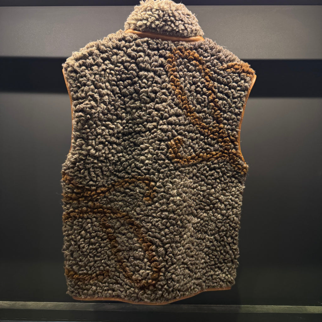 Loewe logo print hooded fleece gilet jacket