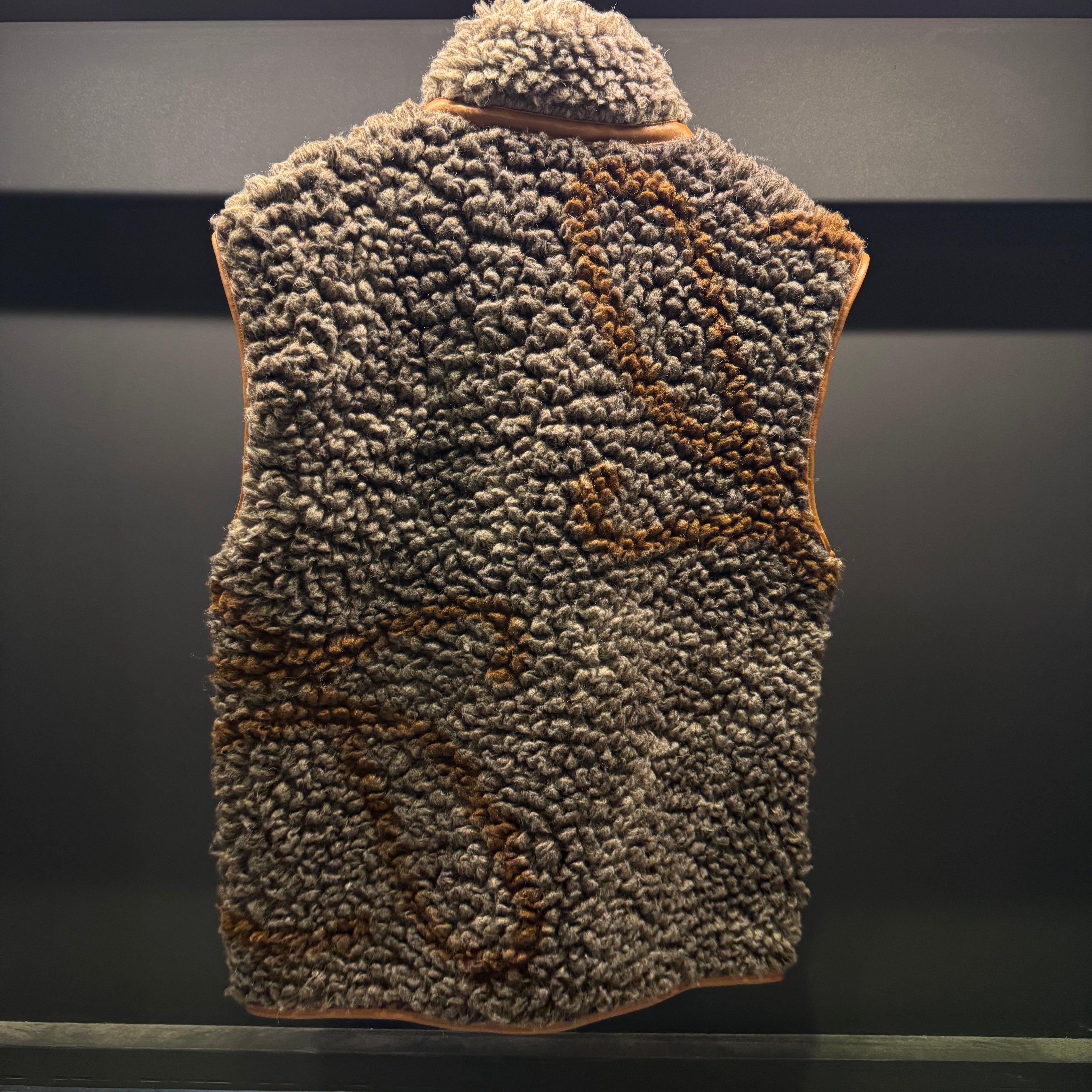 Loewe logo print hooded fleece gilet jacket