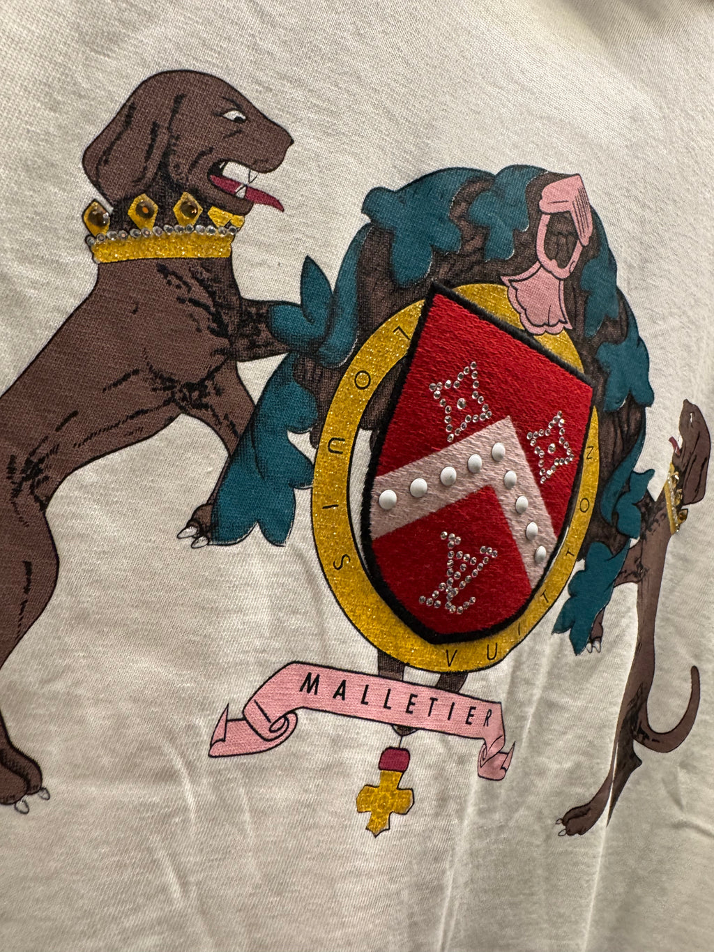 Louis Vuitton embellished cotton Tshirt